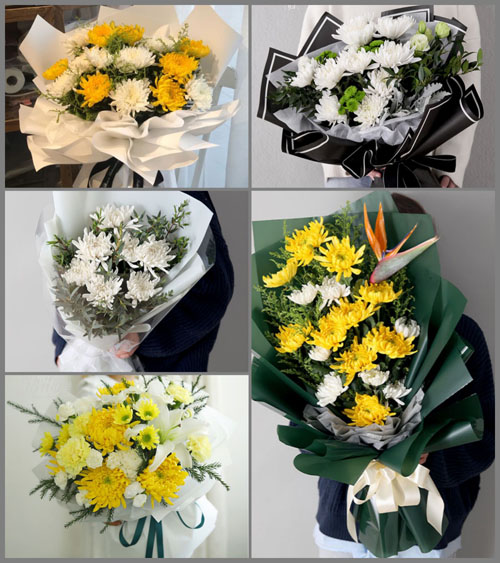 河南郑州新密市城关镇白事花束代送
